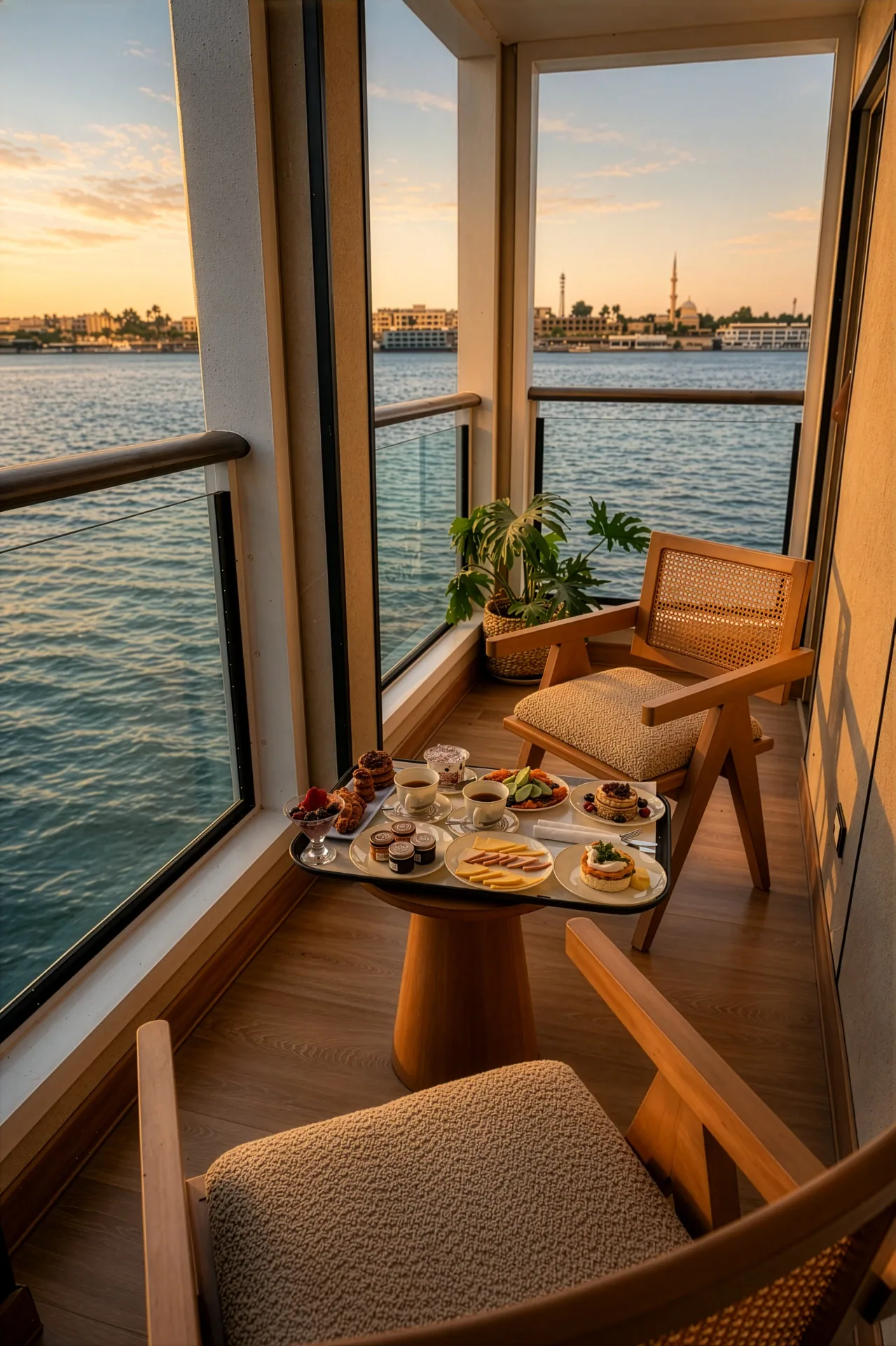 Royal suite aboard Hathor Dahabiya